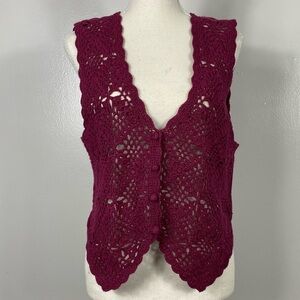 Vintage Hand knitted vest one size